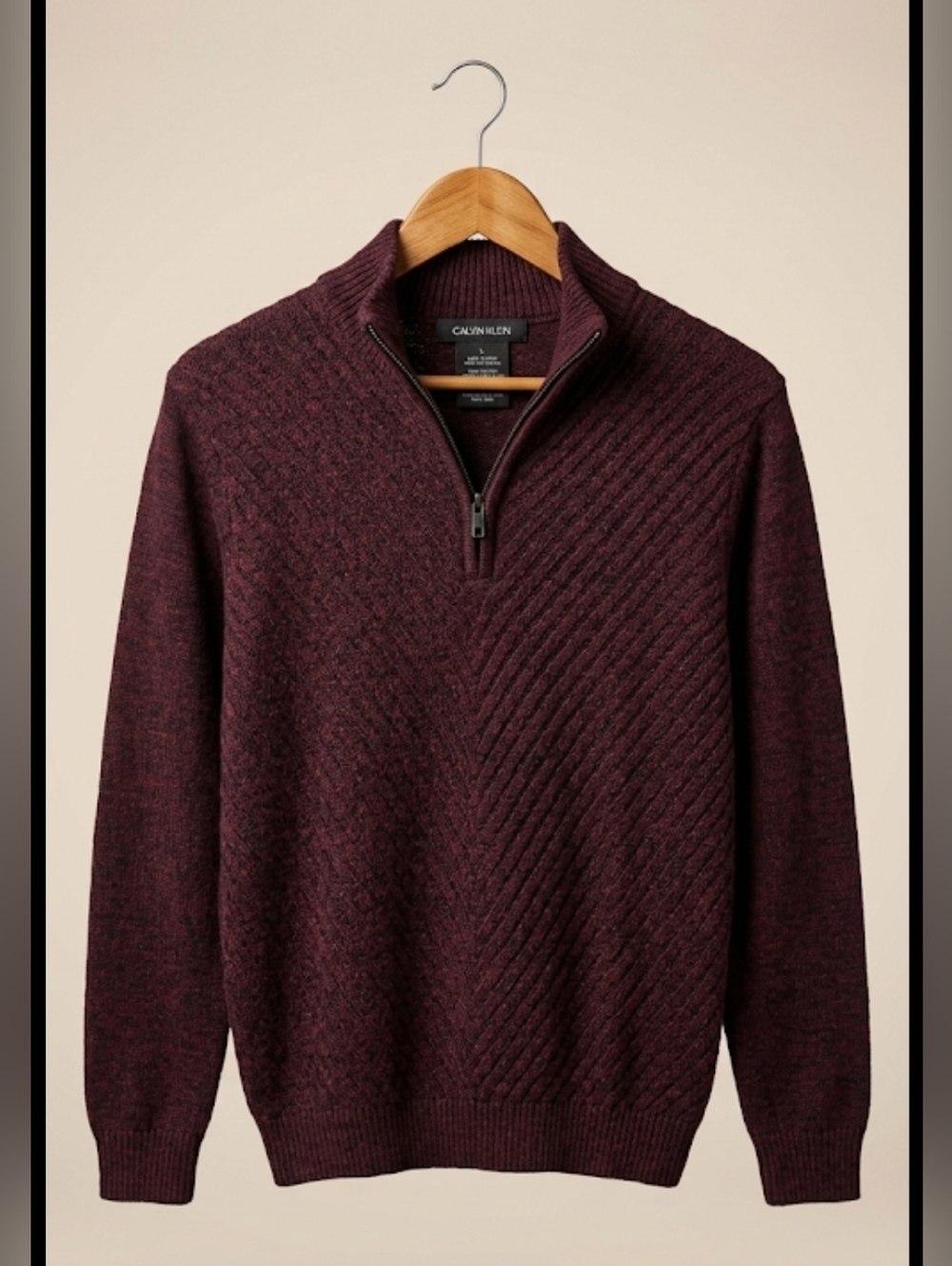 Calvin Klein Merlot Sweater Size Large